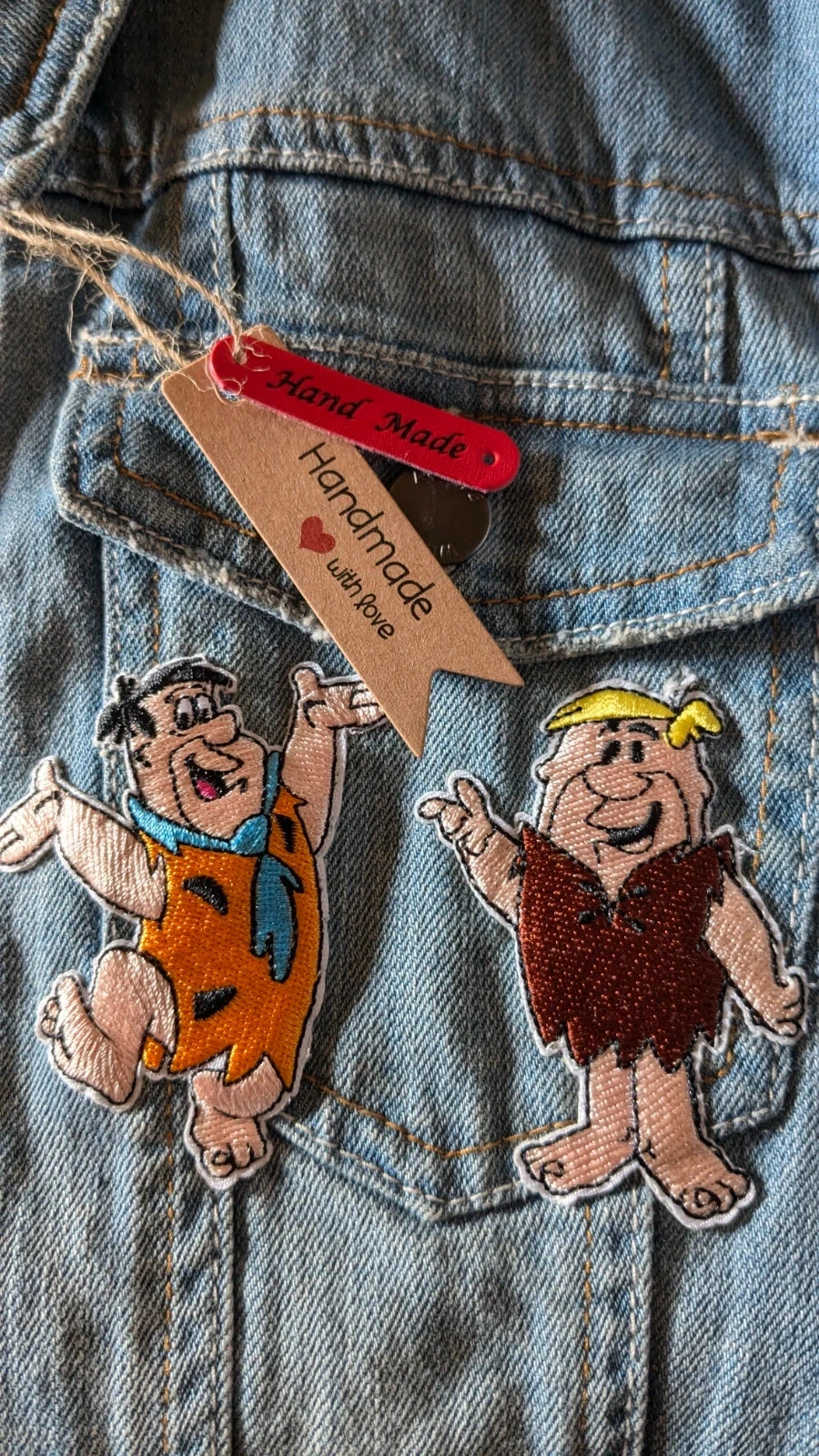 Embroidered denim jacket "The Flintstones - the Flinstones" – photo 3